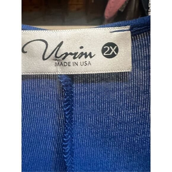 Urim Maxi Low wrap V Dress Royal Blue Sz 2XL NWT - Picture 3 of 6